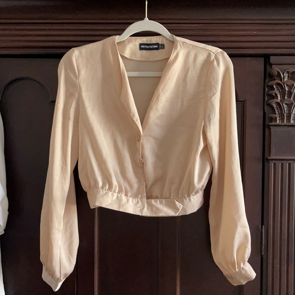 Pretty little thing champagne  crop long sleeve